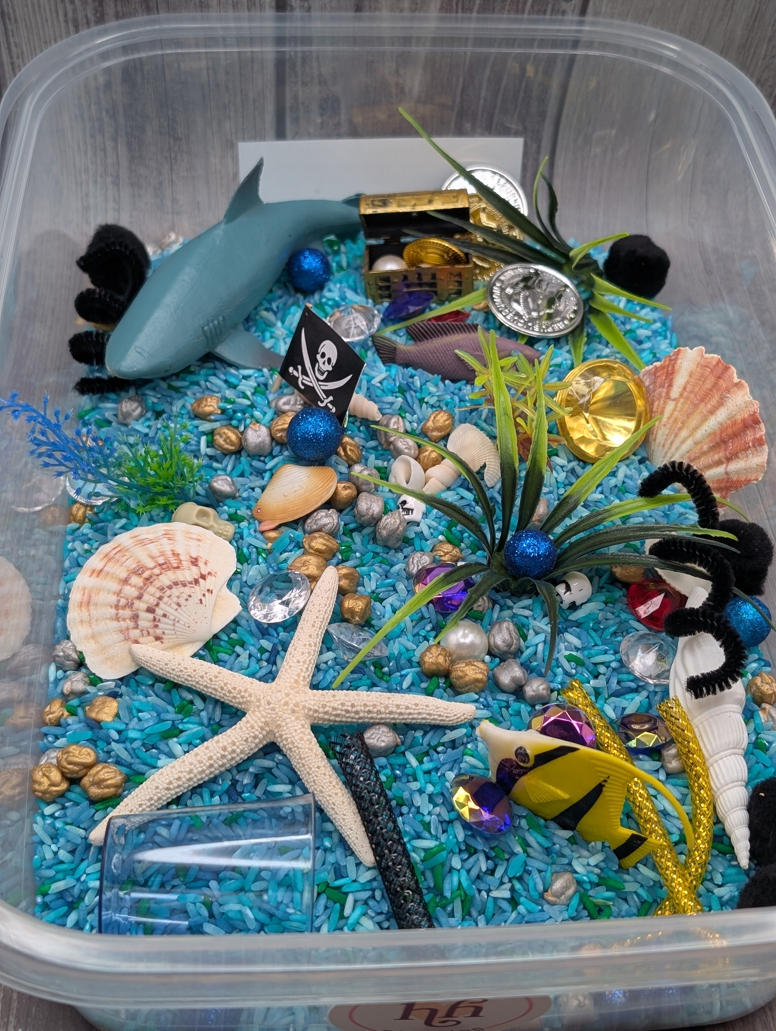 Ocean Rice Ocean Rice Sensory – Happy Hearts Play Bins