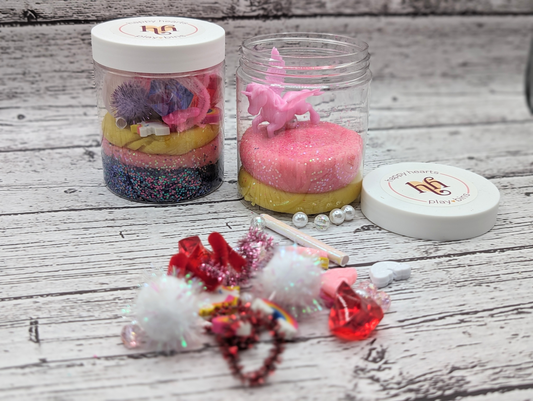 Unicorn Play Dough Jar